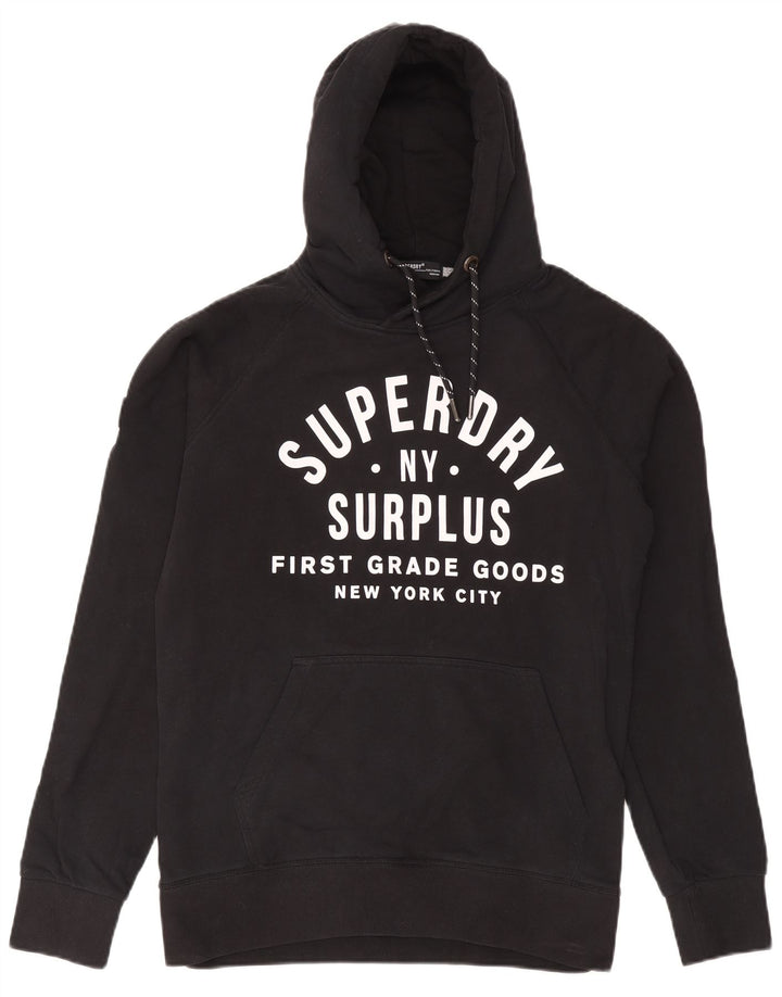 Superdry Herren-Kapuzenpullover mit Grafik, mittelschwarz, Baumwolle