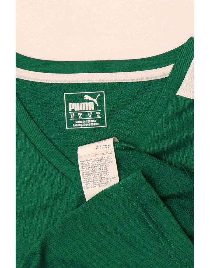 Puma Herren T-Shirt Top XL Grün Colourblock Polyester