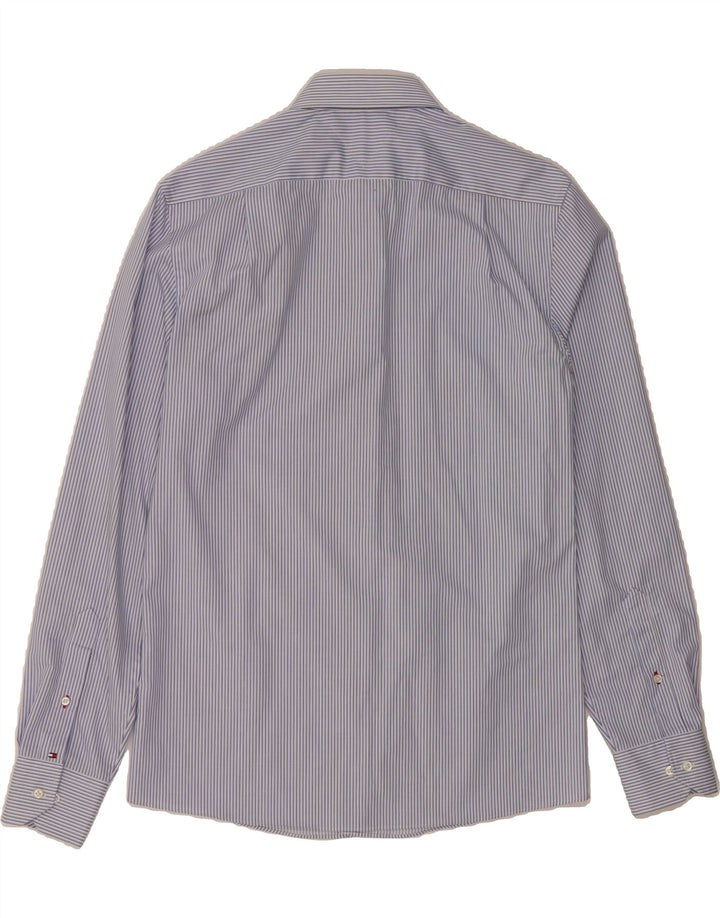 TOMMY HILFIGER Mens Shirt Size 15 Medium Blue Pinstripe Vintage Tommy Hilfiger and Second-Hand Tommy Hilfiger from Messina Hembry 