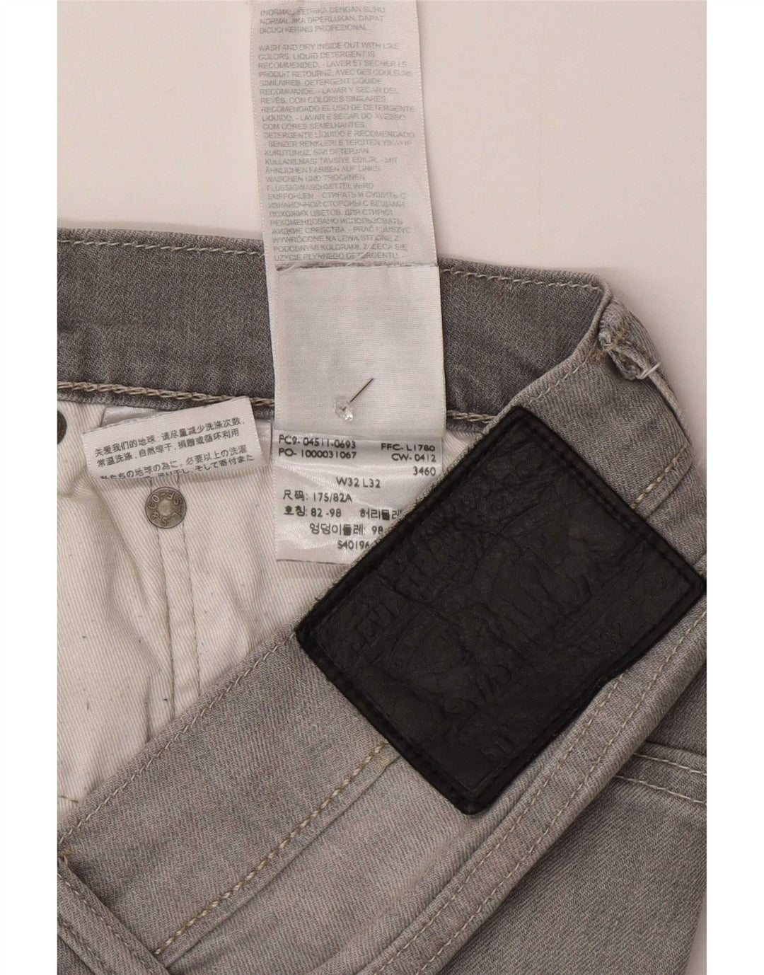 Levi's Herren 511 Slim Jeans W32 L32 Graue Baumwolle