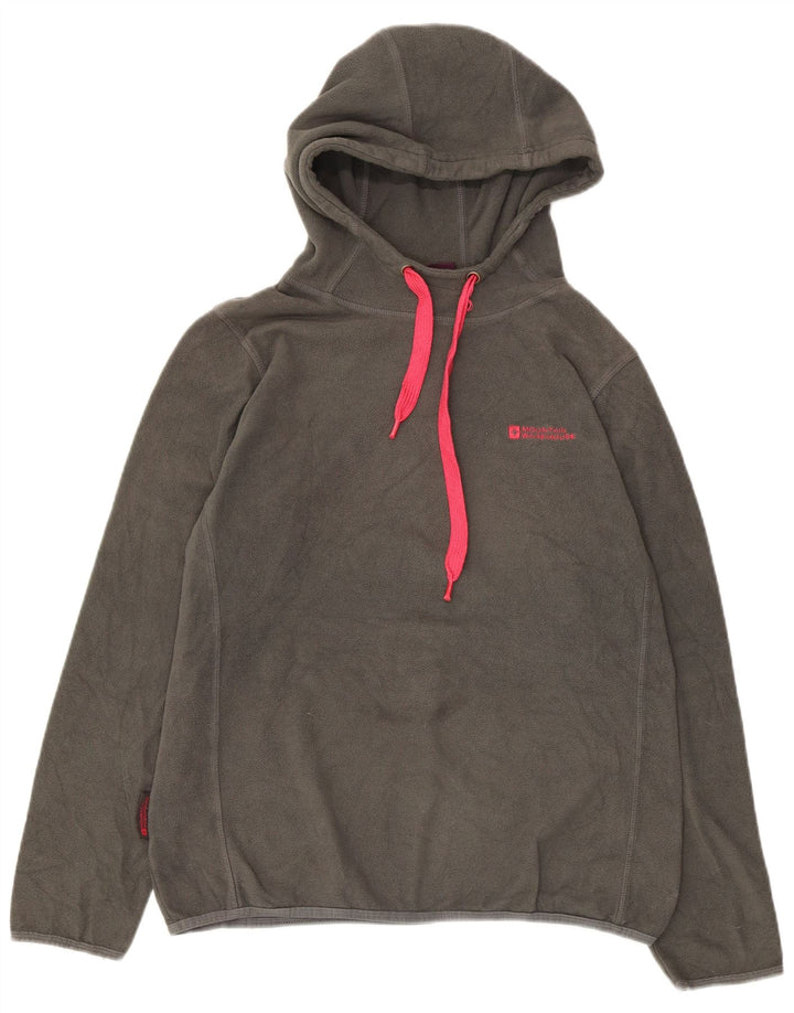 Mountain Warehouse Damen-Fleecepullover mit Kapuze, UK 14, Größe L, Grau, Polyester