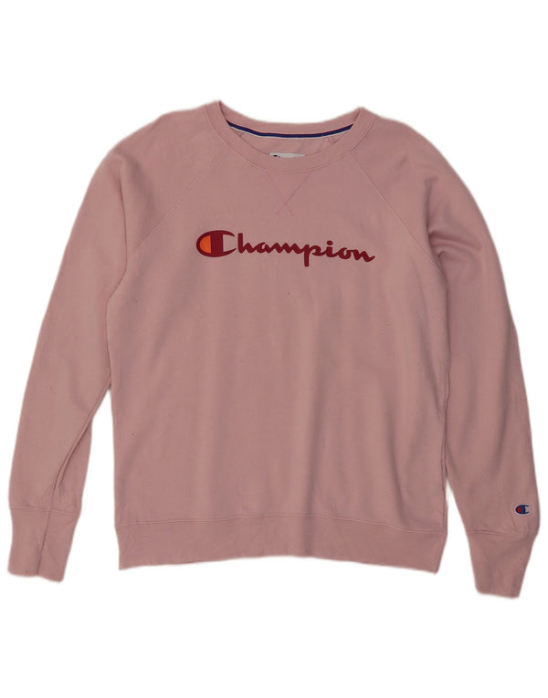 CHAMPION Grafik-Sweatshirt für Damen, UK 16, Größe L, rosa, Polyester