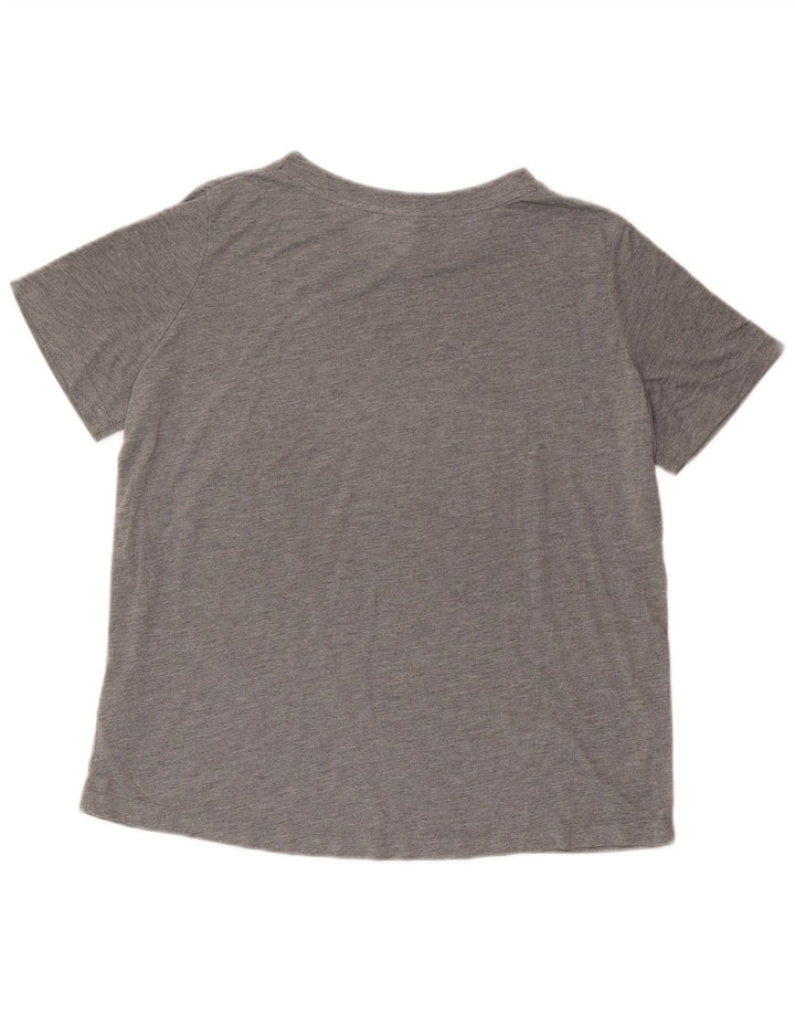 Nike Damen Grafik T-Shirt Top UK 16 Large Grau Polyester