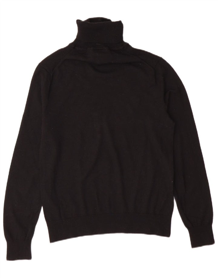 Armani Exchange Herren-Pullover mit Rollkragen, Größe S, schwarze Schurwolle