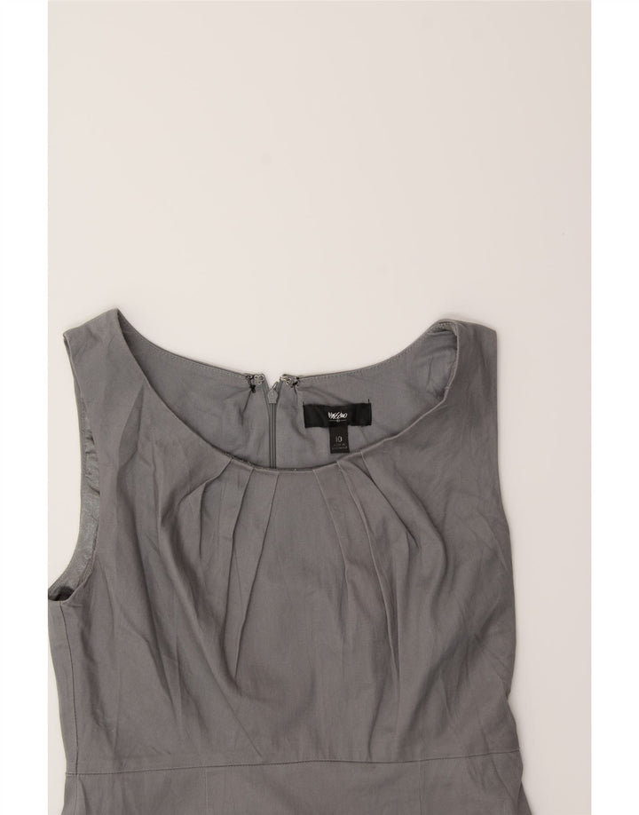 MOSSIMO Womens Sleeveless A-Line Dress US 10 Large Grey Cotton Vintage Mossimo and Second-Hand Mossimo from Messina Hembry 