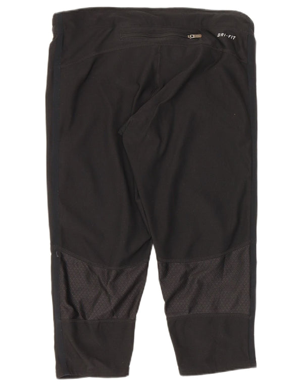 Nike Capri-Leggings für Damen, UK 8, Größe S, schwarz gepunktetes Polyester