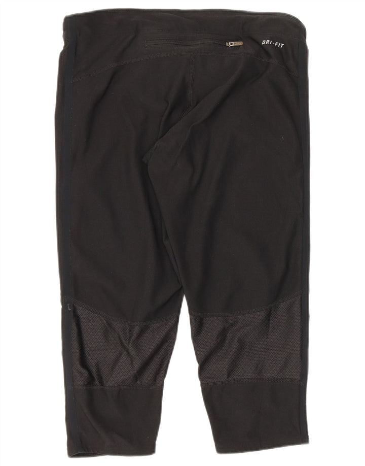 Nike Capri-Leggings für Damen, UK 8, Größe S, schwarz gepunktetes Polyester