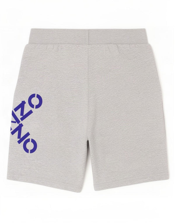 Kenzo Jungen-Sportshorts mit Grafik, 11–12 Jahre, grau gefleckte Baumwolle