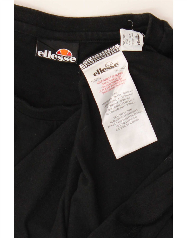 Ellesse Herren T-Shirt Top Large Schwarz Baumwolle