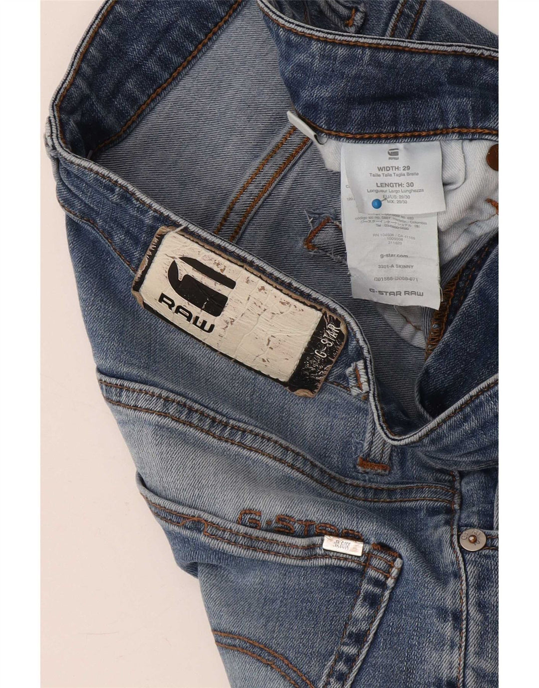 G-Star Herren Skinny Jeans W29 L30 Blaues Polyester