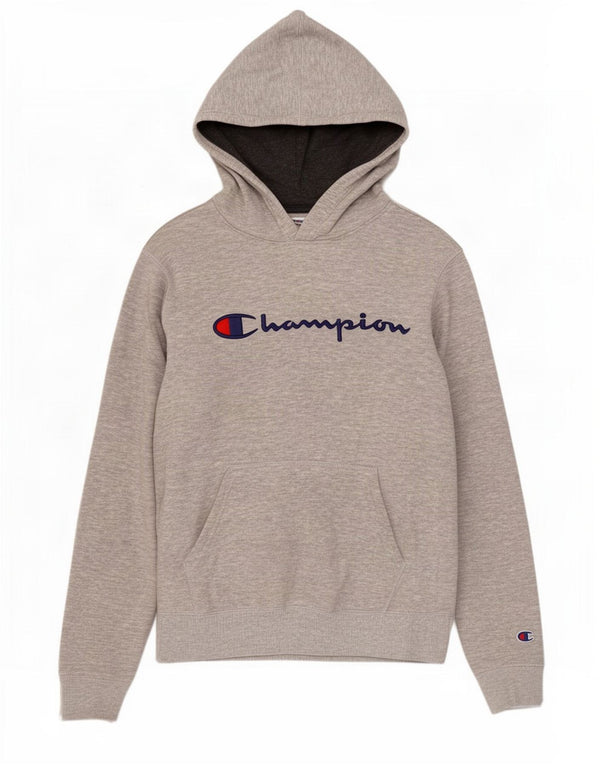 Champion Womens Graphic Hoodie Pullover UK 18 XL Grau gefleckte Baumwolle