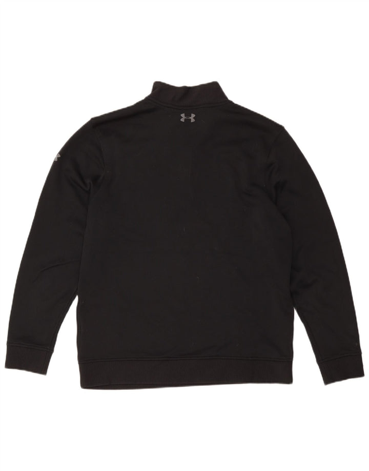 Under Armour Herren-Sweatshirt mit Reißverschluss am Hals, Mittelschwarzes Polyester