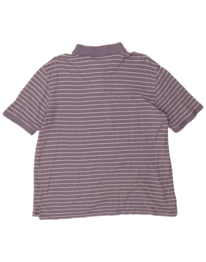 Izod Herren-Poloshirt, groß, lila, gestreift, Baumwolle