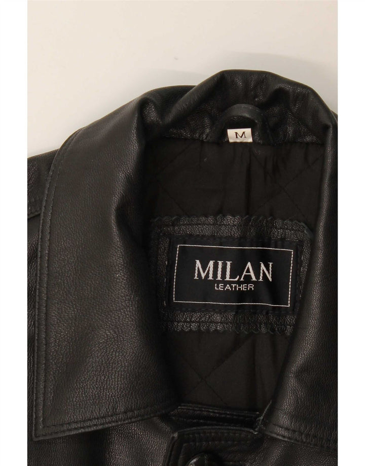 Milan Herren Lederjacke UK 38 Medium Black Classic