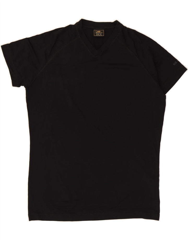 LEE Womens T-Shirt Top UK 18 XL Black Polyester Vintage Lee and Second-Hand Lee from Messina Hembry 