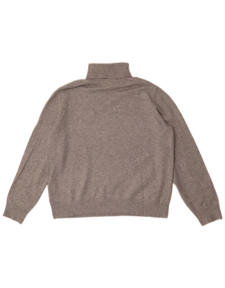Marks & Spencer Herren-Rollkragenpullover aus mittelgrauem Polyester