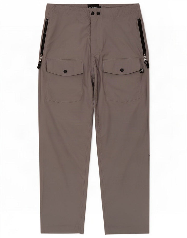 Kangol Herren Straight Cargo Hose Medium W32 L30 Grau Polyester