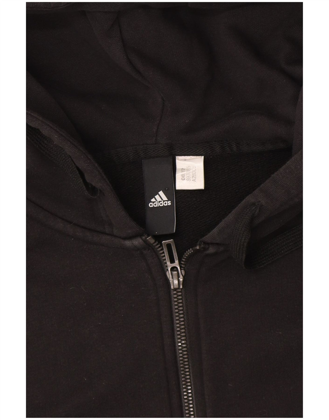 Adidas Damen Zip Hoodie Pullover UK 12 Medium Schwarz