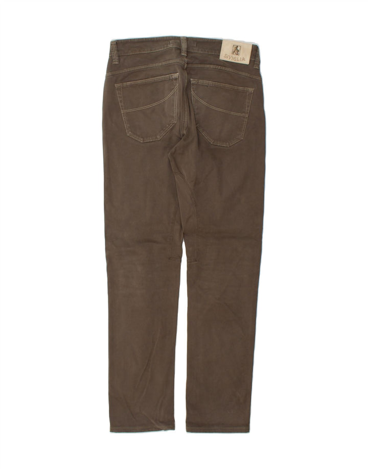 SIVIGLIA Mens Slim Jeans W31 L32 Brown Cotton Vintage SIVIGLIA and Second-Hand SIVIGLIA from Messina Hembry 