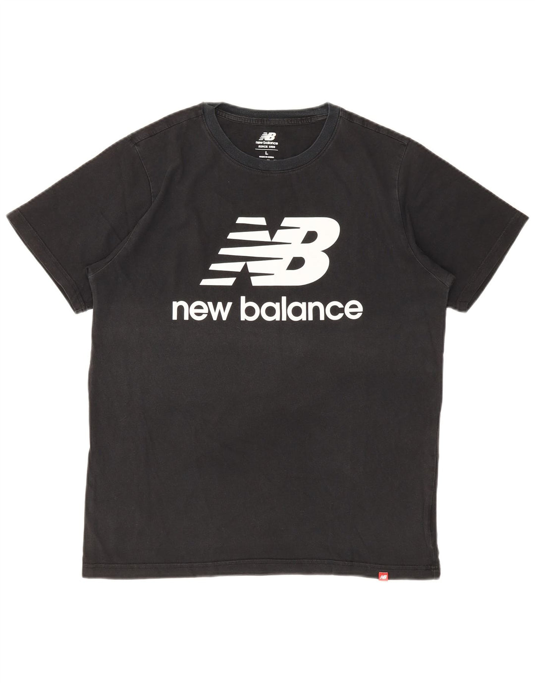 NEW BALANCE Herren T-Shirt mit Grafik, Größe L, Schwarz
