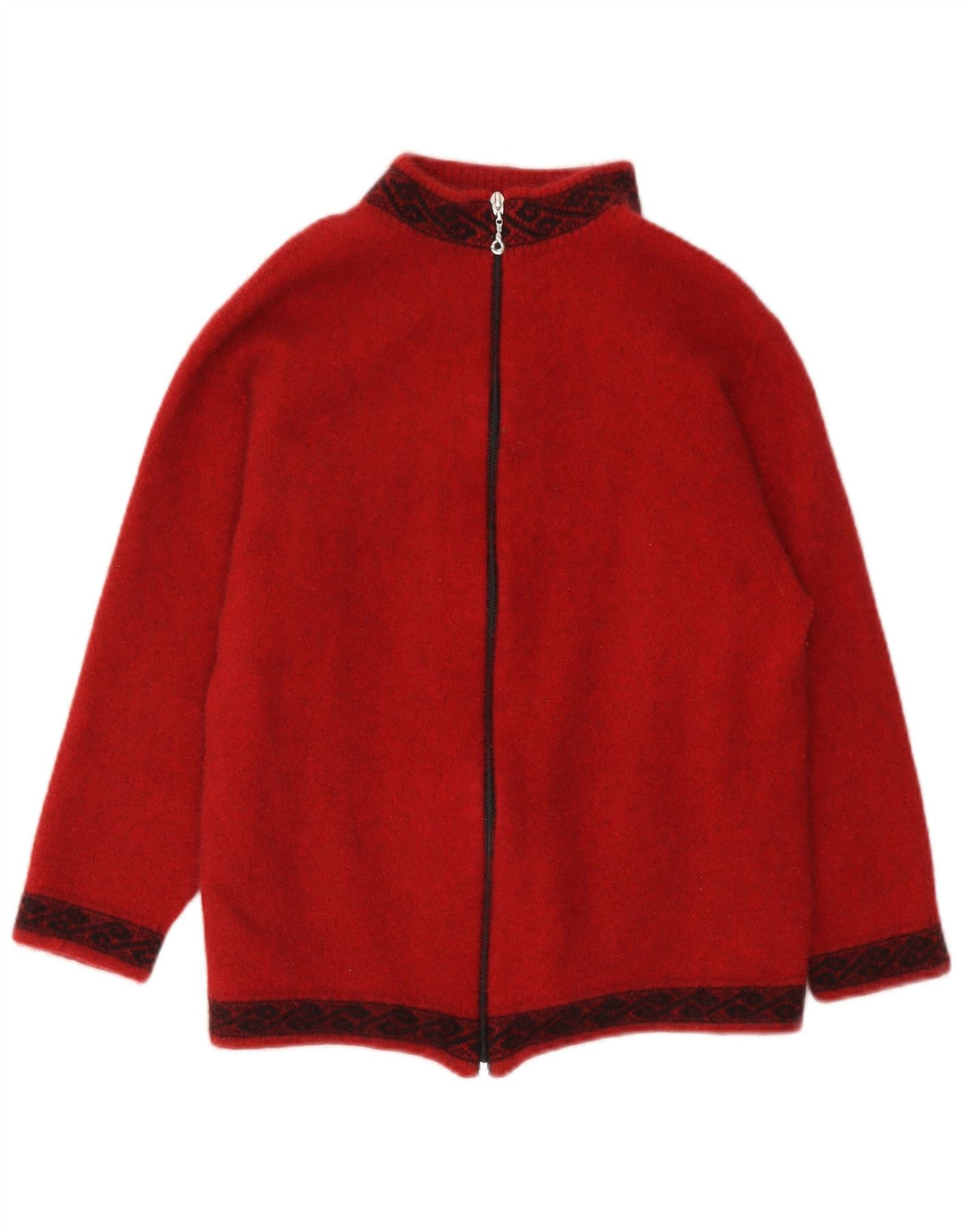 Lothlorian Damen Strickjacke Pullover UK 18 XL Rot Geometrisch