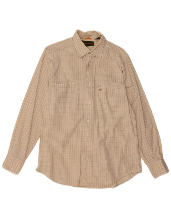 Timberland Herren-Hemd, klein, beige, kariert, Baumwolle