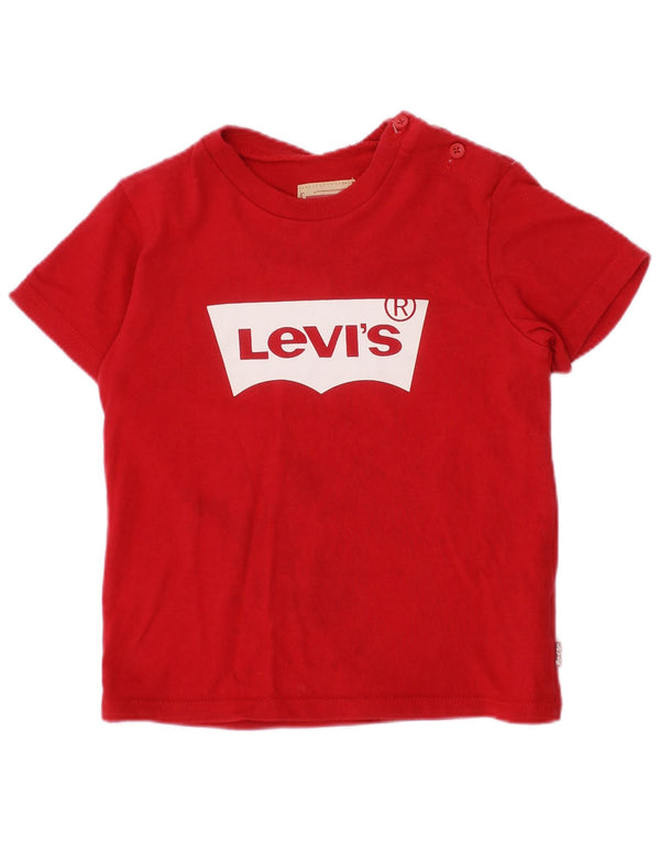 LEVI'S Baby-Jungen-T-Shirt mit Grafik, 18–24 Monate, rote Baumwolle