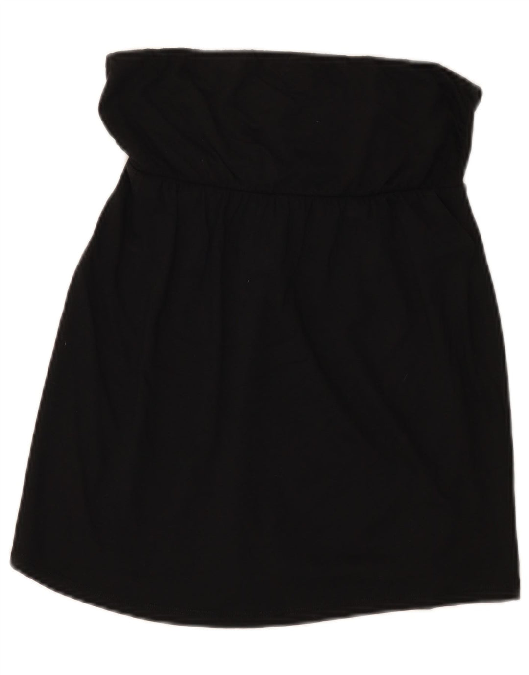 Benetton Damen Crop Trägerloses Top UK 8 Small Schwarz