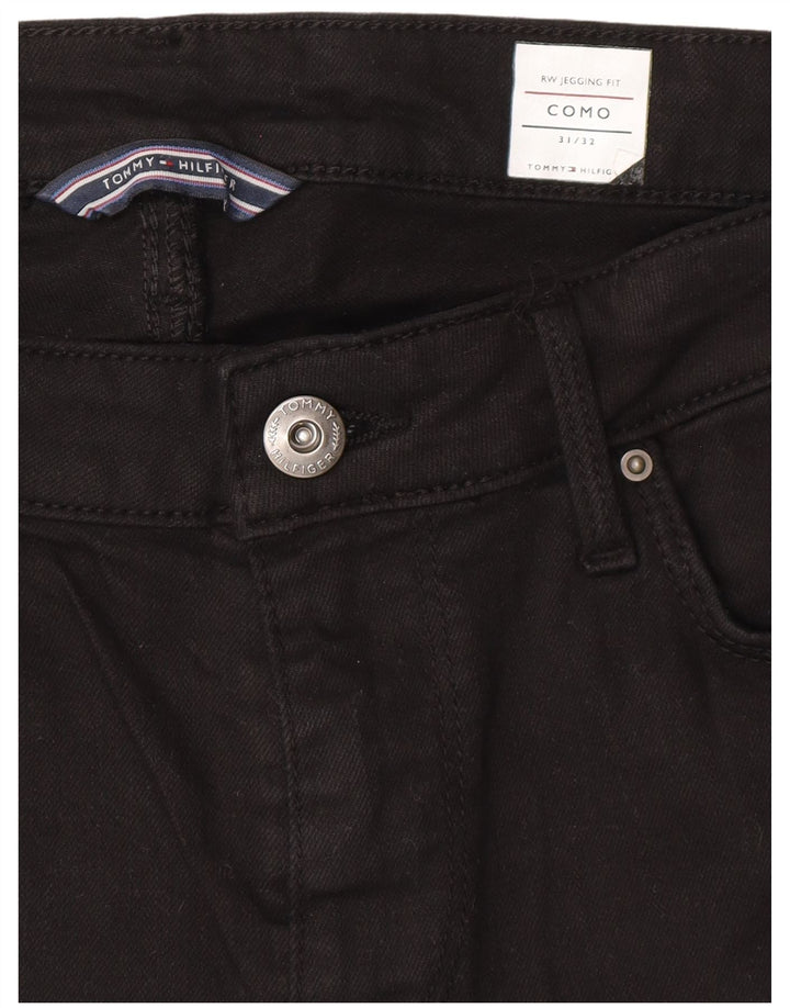 Tommy Hilfiger Damen Como Jegging Jeans W31 L32 Schwarze Baumwolle