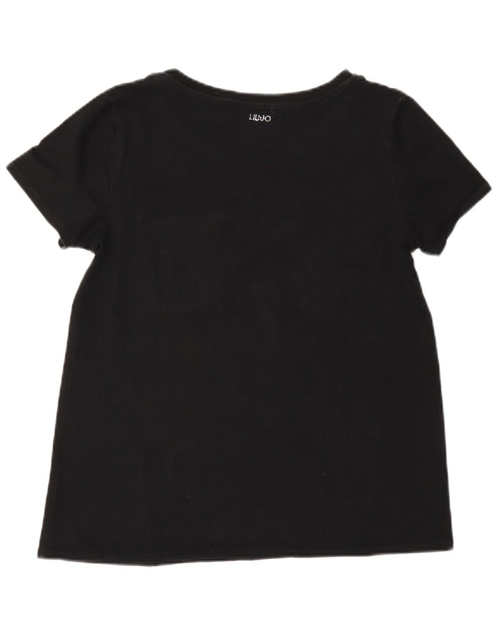 Liu Jo Damen T-Shirt Top UK 12 Mittel Marineblau Farbblock