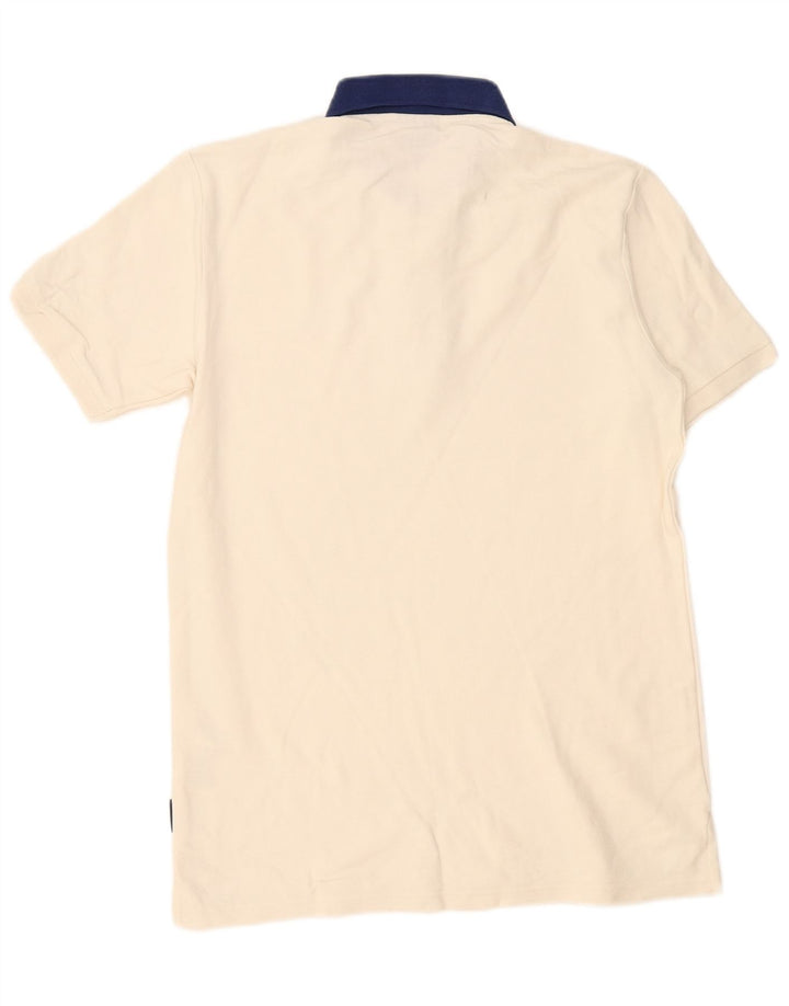 Ellesse Herren-Poloshirt, Größe S, cremefarbene Baumwolle