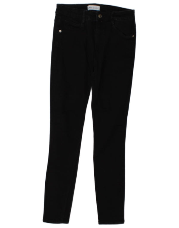 Zara Damen Skinny Jeans EU 38 Small W28 L26 Schwarze Baumwolle