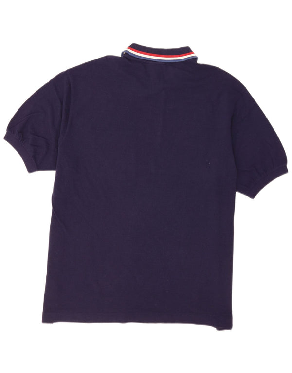 Lacoste Herren Poloshirt Größe 8 3XL Marineblau gestreifte Baumwolle