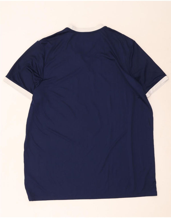 Adidas Herren Climalite T-Shirt Top 2XL Marineblau Colourblock Polyester