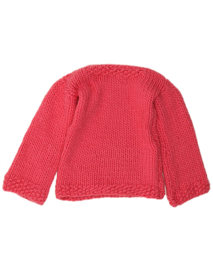 Vintage Damen Pullover mit U-Boot-Ausschnitt, UK 12, Mittelrosa