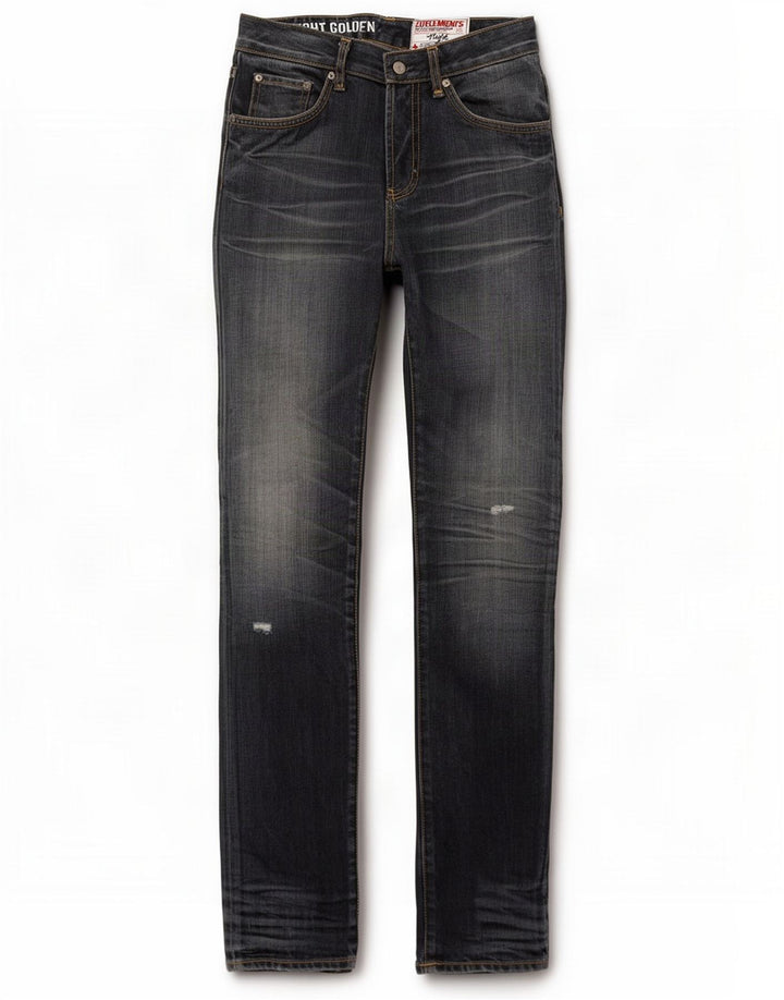 Zu Elements Herren Distressed Slim Jeans W28 L34 Marineblaue Baumwolle