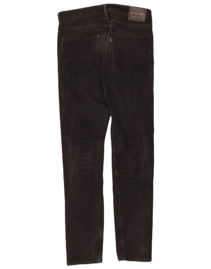 Levi's Damen Line 8 Slim Jeans W30 L34 Schwarze Baumwolle