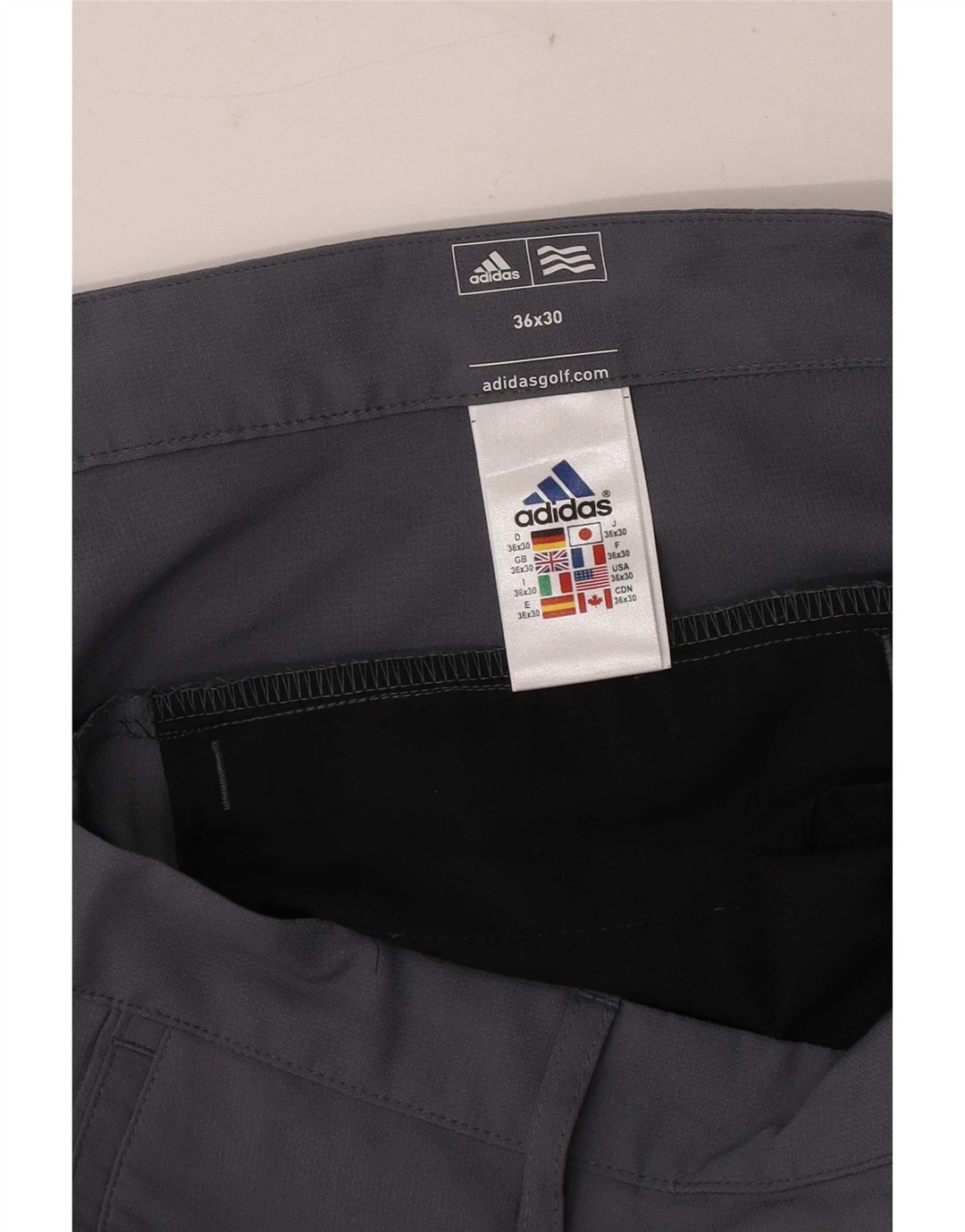 Adidas Herren Golf Straight Chino Hose W36 L30 Grau Polyester
