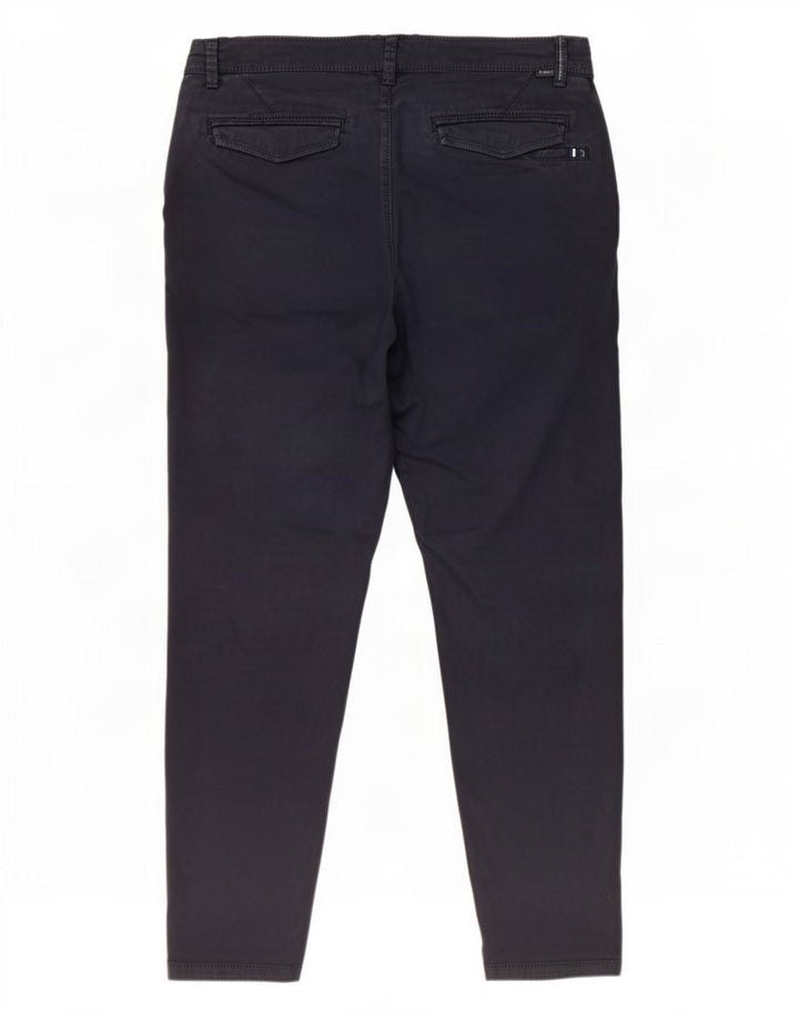 Schmale, verkürzte Herrenhose von Zara, EU 40, Mittel W31 L26, Marineblau