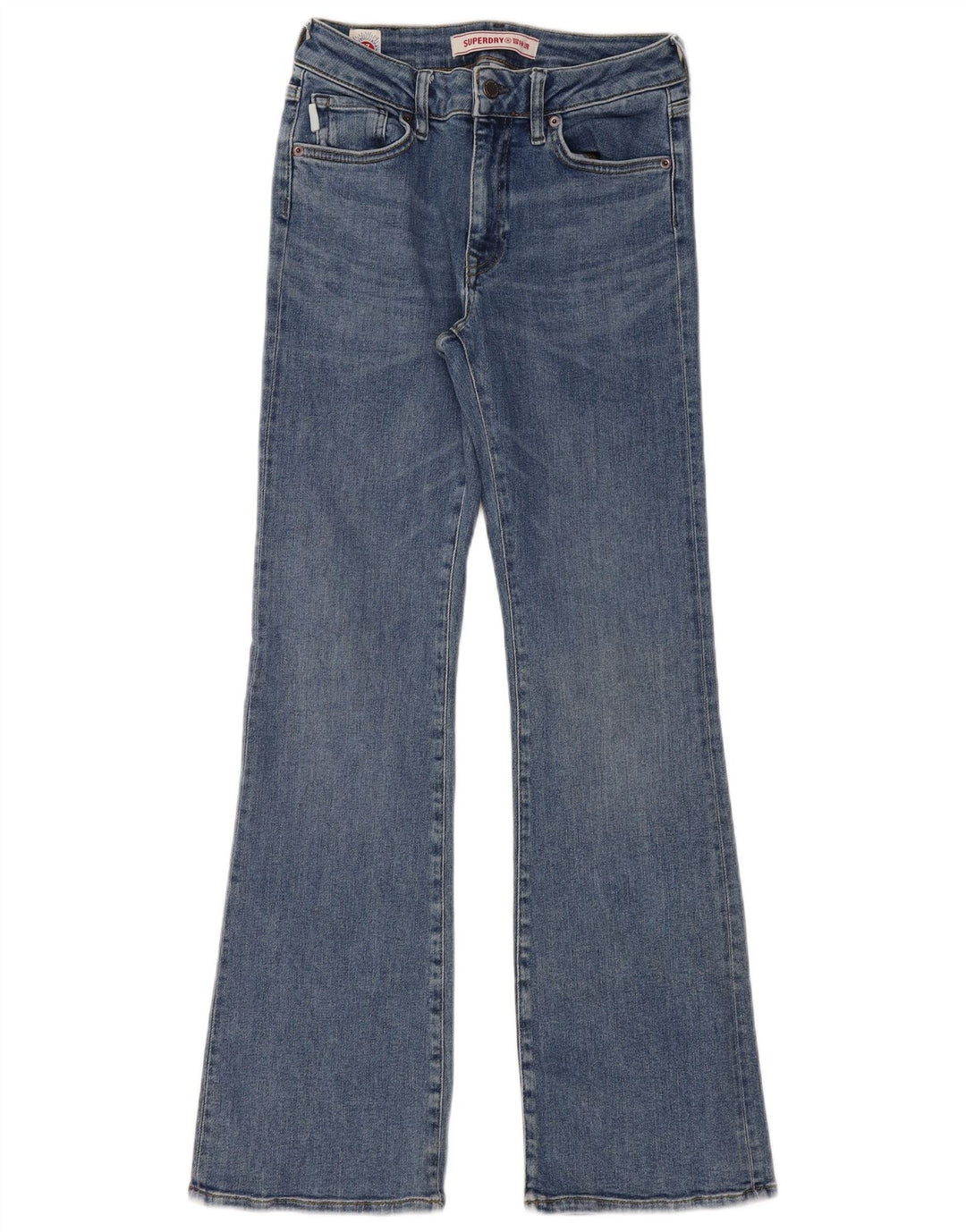 Superdry Damen Bootcut Jeans W28 L31 Blaue Baumwolle