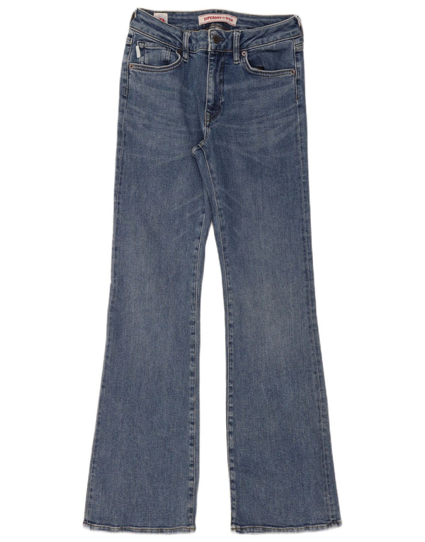 Superdry Damen Bootcut Jeans W28 L31 Blaue Baumwolle