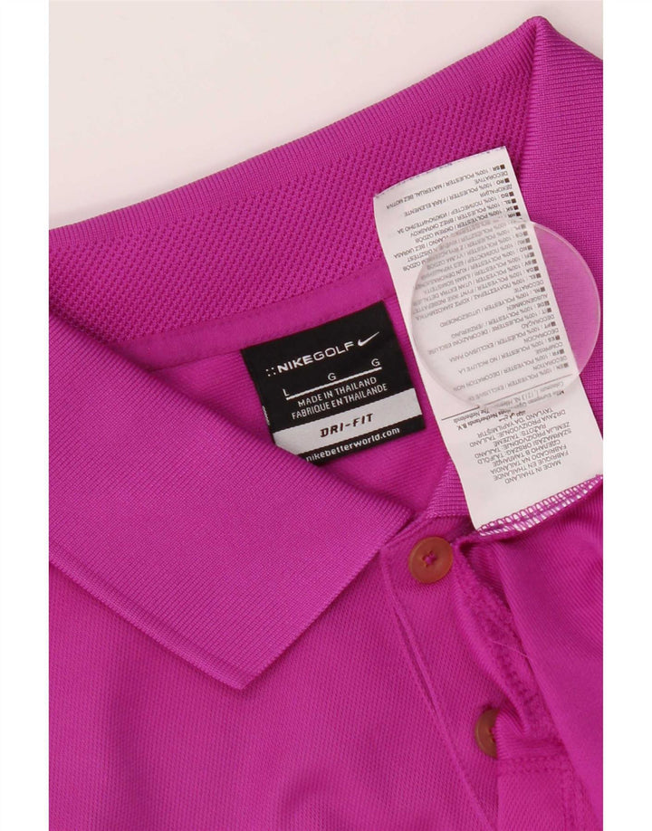 Nike Herren Dri Fit Poloshirt, groß, rosa, Polyester