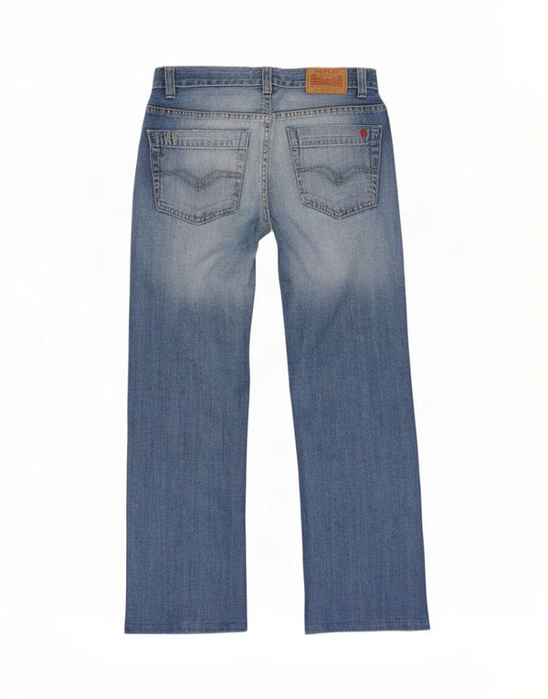 Replay Herren Straight Jeans W30 L27 Blaue Baumwolle