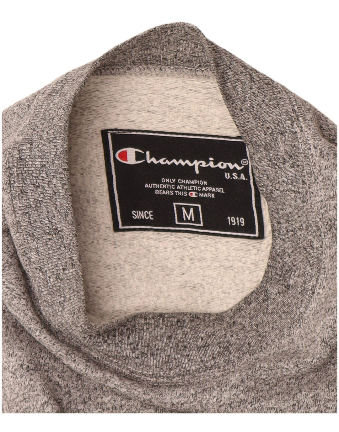 Champion Herren-Sweatshirt mit Grafik, mittelgrau gefleckte Baumwolle