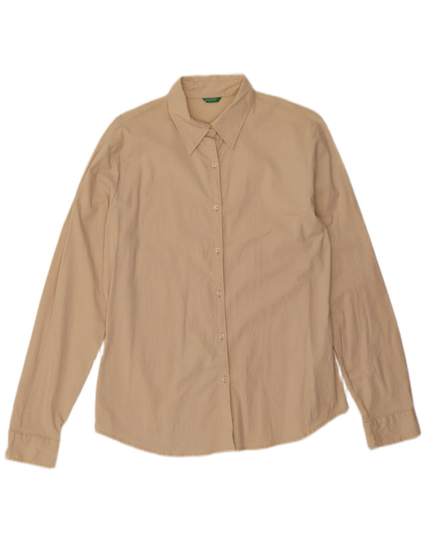 Benetton Damen-Hemd UK 16 Large Beige
