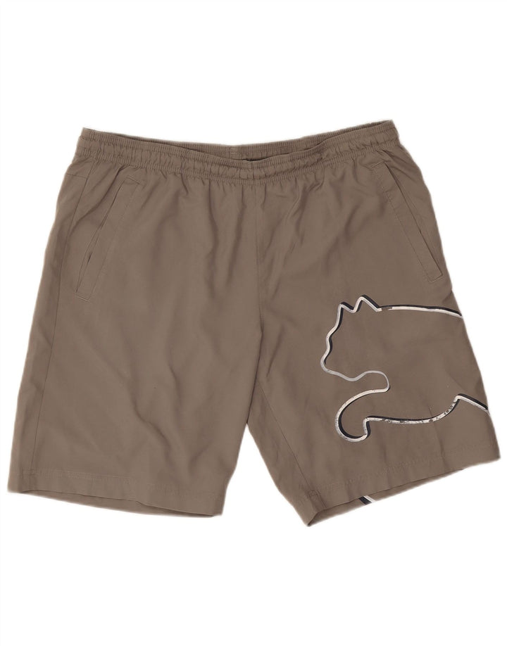 Puma Herren Graphic Sport Shorts Mittelbraun