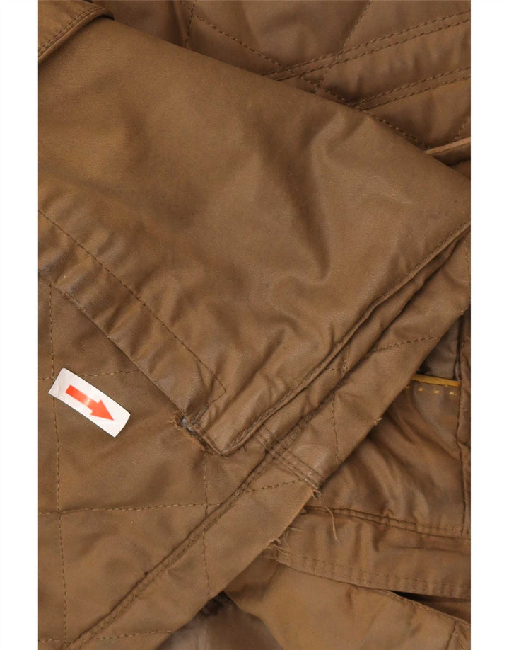Massimo Dutti Herren-Utility-Jacke, UK 40, großes braunes Nylon