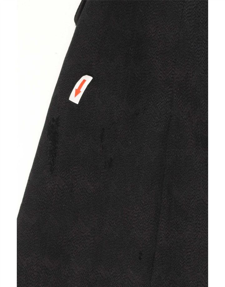 Strenesse Gabriele Strehle Zweireihiger Damenmantel UK 14 Medium Schwarz