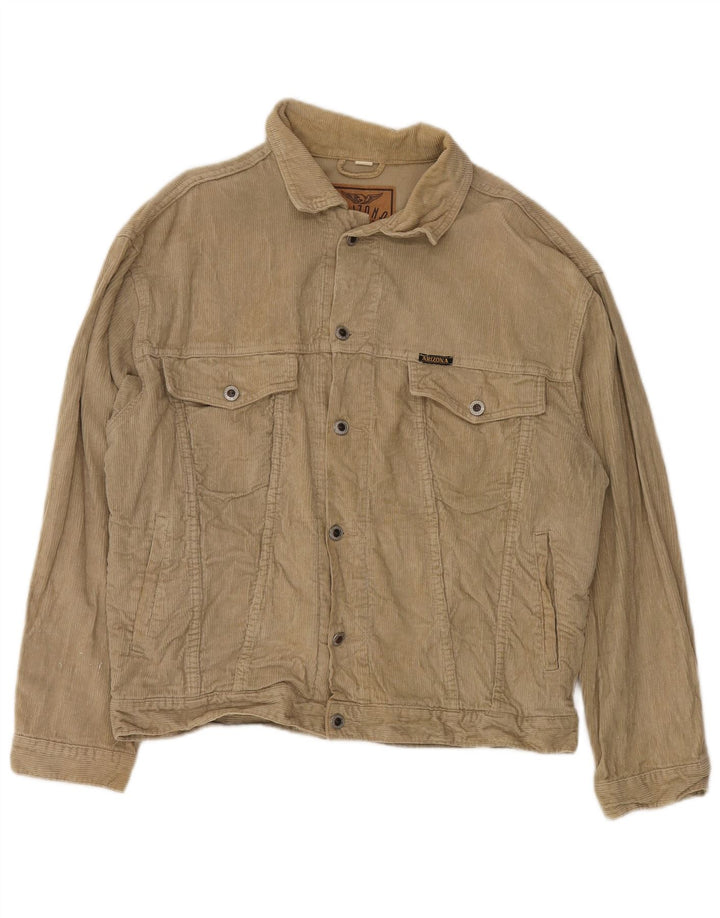 ARIZONA Herren Cordjacke UK 40 Large Beige Baumwolle