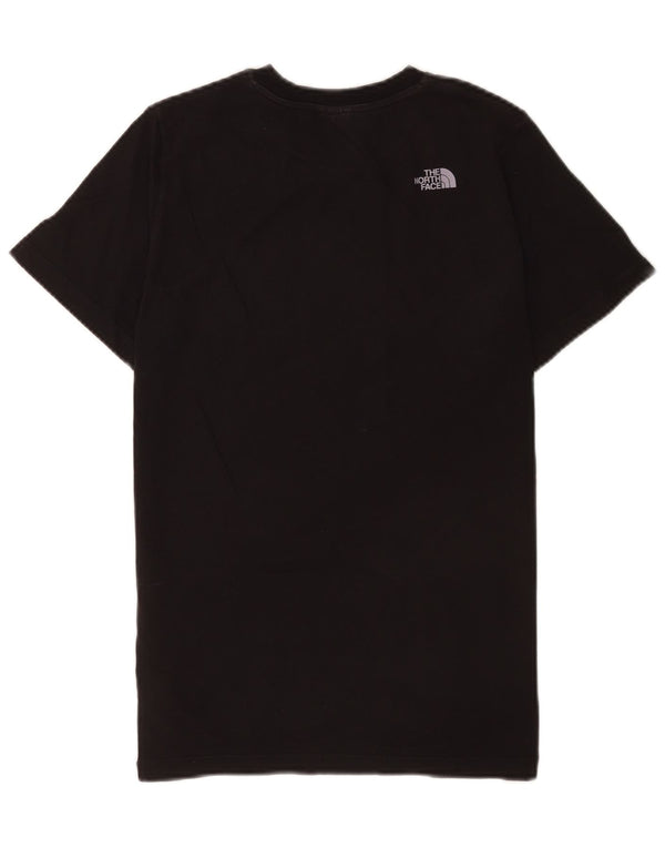 The North Face Boys Regular Graphic T-Shirt Top 13-14 Years XL Black Cotton